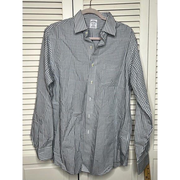 Brooks Brothers Other - Brooks Brothers Regent 16-35 Gray Gingham Old Money Ivy Non-Iron Supima Shirt